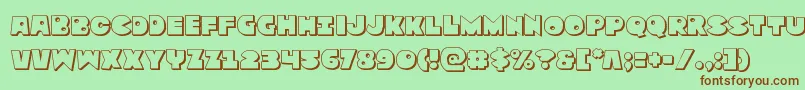 Zounderkite3D Font – Brown Fonts on Green Background