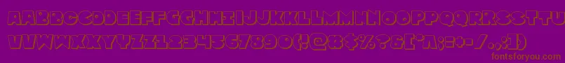 Zounderkite3D Font – Brown Fonts on Purple Background