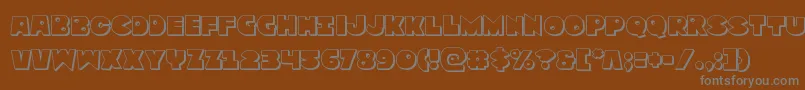 Zounderkite3D Font – Gray Fonts on Brown Background