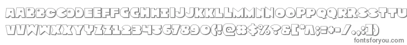 Шрифт Zounderkite3D – серые шрифты на белом фоне