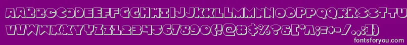 Zounderkite3D Font – Green Fonts on Purple Background