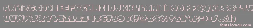 Zounderkite3D Font – Pink Fonts on Gray Background