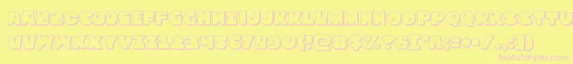 Zounderkite3D Font – Pink Fonts on Yellow Background