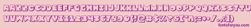 Zounderkite3D Font – Purple Fonts on Pink Background