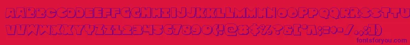 Zounderkite3D Font – Purple Fonts on Red Background