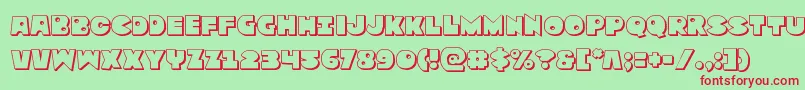 Zounderkite3D Font – Red Fonts on Green Background