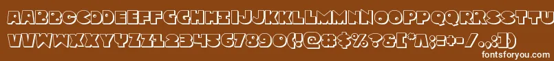 フォントZounderkite3D – 茶色の背景に白い文字