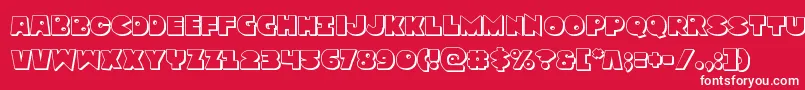 Zounderkite3D Font – White Fonts on Red Background