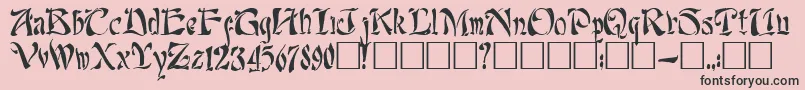 Lafcadio Font – Black Fonts on Pink Background