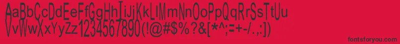 JuliasoftSpecialFontH Font – Black Fonts on Red Background