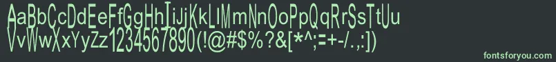 フォントJuliasoftSpecialFontH – 黒い背景に緑の文字