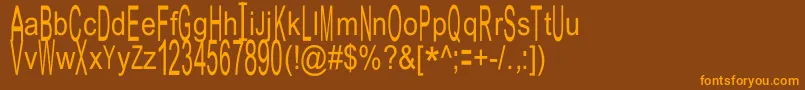 Police JuliasoftSpecialFontH – polices orange sur fond brun