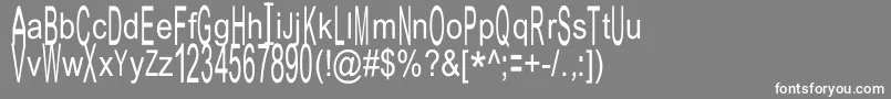 JuliasoftSpecialFontH Font – White Fonts on Gray Background