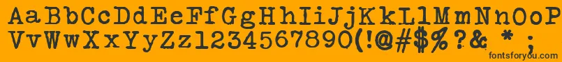 Шрифт SilkremingtonSbold – чёрные шрифты на оранжевом фоне
