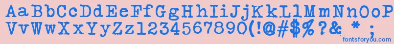 SilkremingtonSbold Font – Blue Fonts on Pink Background