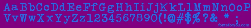 フォントSilkremingtonSbold – 紫色の背景に青い文字