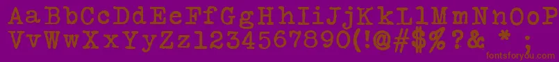 SilkremingtonSbold-fontti – ruskeat fontit violetilla taustalla