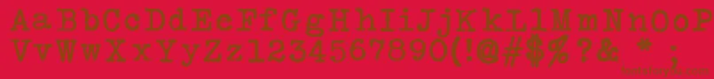 フォントSilkremingtonSbold – 赤い背景に茶色の文字