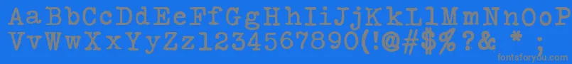 フォントSilkremingtonSbold – 青い背景に灰色の文字
