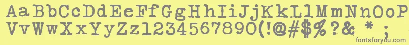 フォントSilkremingtonSbold – 黄色の背景に灰色の文字