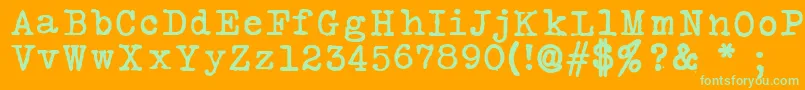SilkremingtonSbold Font – Green Fonts on Orange Background