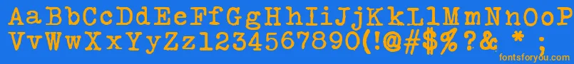 SilkremingtonSbold Font – Orange Fonts on Blue Background