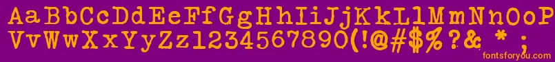 SilkremingtonSbold Font – Orange Fonts on Purple Background