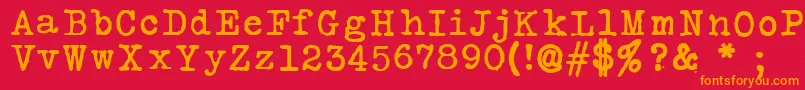 SilkremingtonSbold Font – Orange Fonts on Red Background