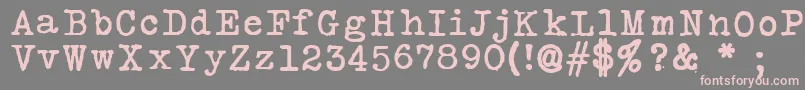 フォントSilkremingtonSbold – 灰色の背景にピンクのフォント