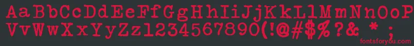 SilkremingtonSbold Font – Red Fonts on Black Background