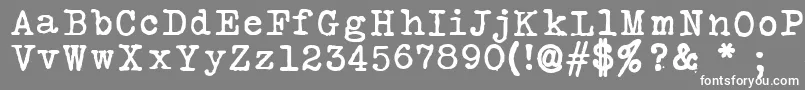SilkremingtonSbold-fontti – valkoiset fontit harmaalla taustalla