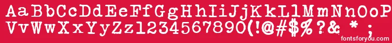 SilkremingtonSbold Font – White Fonts on Red Background