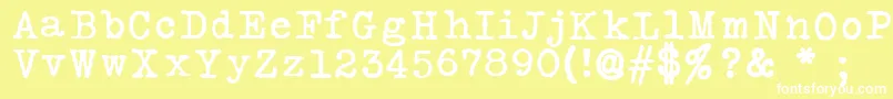 Шрифт SilkremingtonSbold – белые шрифты на жёлтом фоне