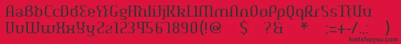 フォントAeshmadeavaregularoldserif – 赤い背景に黒い文字