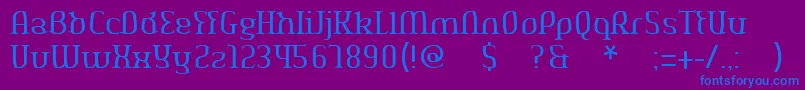Aeshmadeavaregularoldserif Font – Blue Fonts on Purple Background