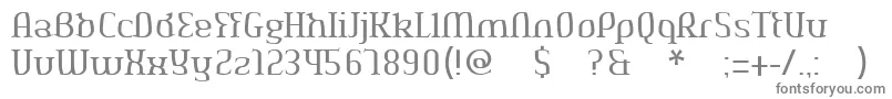 Czcionka Aeshmadeavaregularoldserif – szare czcionki na białym tle