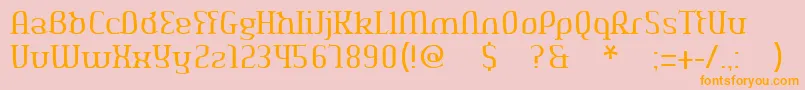Aeshmadeavaregularoldserif Font – Orange Fonts on Pink Background