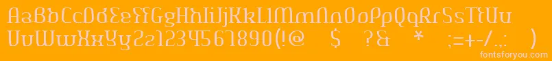 Aeshmadeavaregularoldserif Font – Pink Fonts on Orange Background