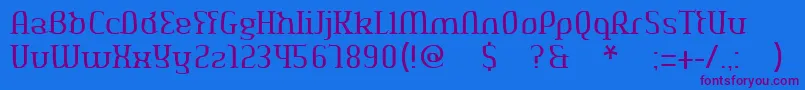 Aeshmadeavaregularoldserif Font – Purple Fonts on Blue Background