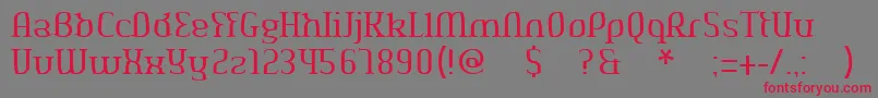 Aeshmadeavaregularoldserif Font – Red Fonts on Gray Background