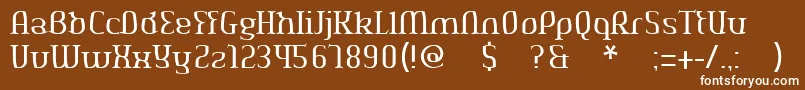 フォントAeshmadeavaregularoldserif – 茶色の背景に白い文字