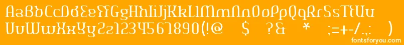 Aeshmadeavaregularoldserif Font – White Fonts on Orange Background