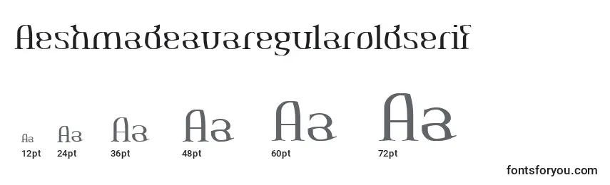 Размеры шрифта Aeshmadeavaregularoldserif