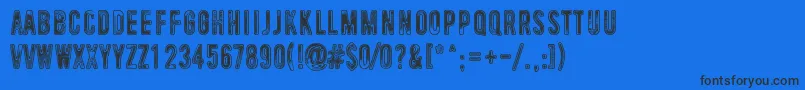 UniversalMind Font – Black Fonts on Blue Background