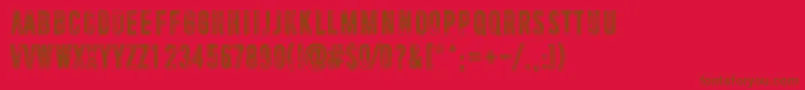 UniversalMind Font – Brown Fonts on Red Background