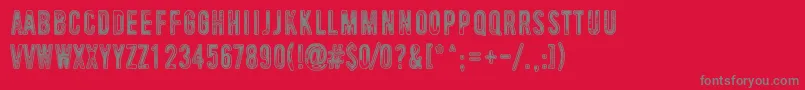 UniversalMind-Schriftart – Graue Schriften auf rotem Hintergrund