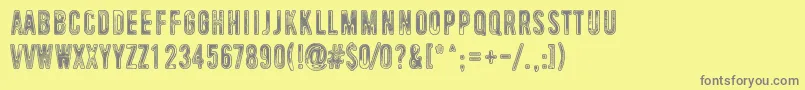 UniversalMind Font – Gray Fonts on Yellow Background