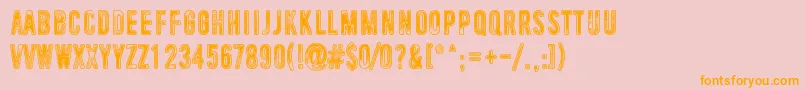 Police UniversalMind – polices orange sur fond rose
