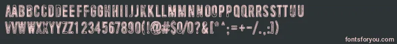 UniversalMind Font – Pink Fonts on Black Background