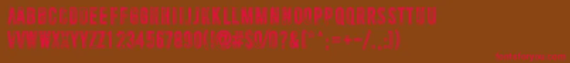 UniversalMind Font – Red Fonts on Brown Background